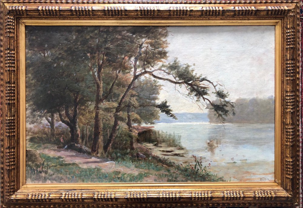 michel pradel: Paesaggio con fiume 